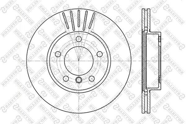 Stabdžių diskas STELLOX 6020-1521VK-SX (286mm)